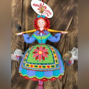 Department 56 Holiday Ornament Twelve Days of Christmas 8 Eight Maids A Milking